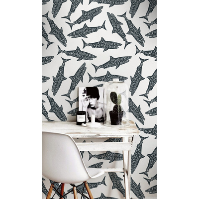 Fotobehang Haaienaanval