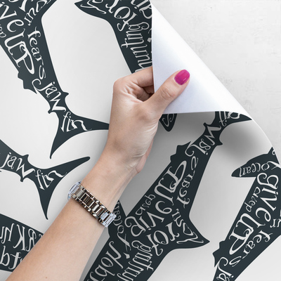 Fotobehang Haaienaanval