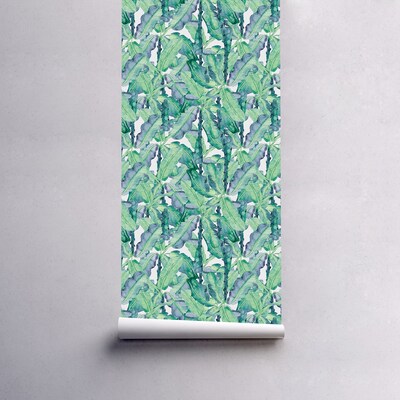 Fotobehang Ongewone bananenbladeren