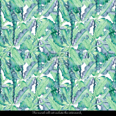 Fotobehang Ongewone bananenbladeren