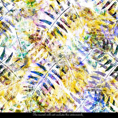 Fotobehang Extravagante palmbladeren