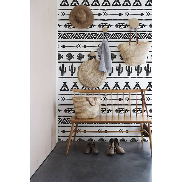 Fotobehang In het Indiaanse dorp