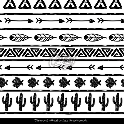 Fotobehang In het Indiaanse dorp