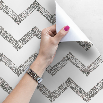 Fotobehang Zilveren Zigzag