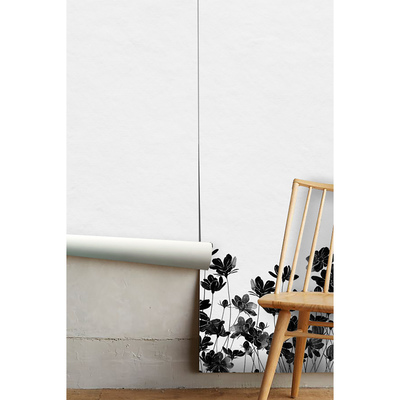 Fotobehang Elegante zwarte bloemen