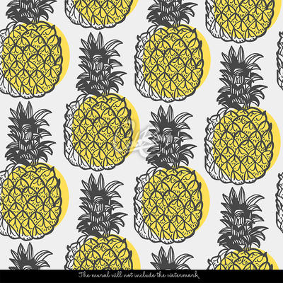 Fotobehang Stijlvolle ananassen