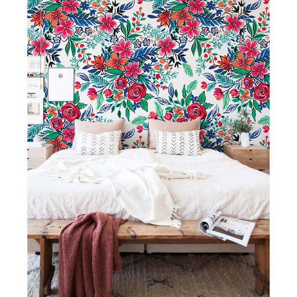 Fotobehang In het kleurrijke land van bloemen