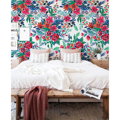 Fotobehang In het kleurrijke land van bloemen