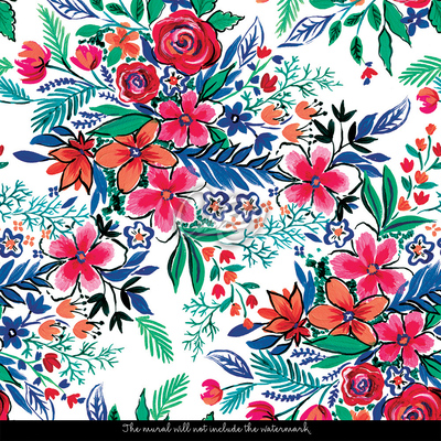 Fotobehang In het kleurrijke land van bloemen