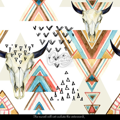 Fotobehang Boho-stijl stieren