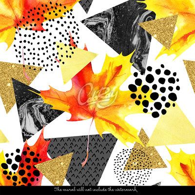 Fotobehang Herfstdriehoeken