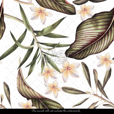 Fotobehang Vallende bloemen