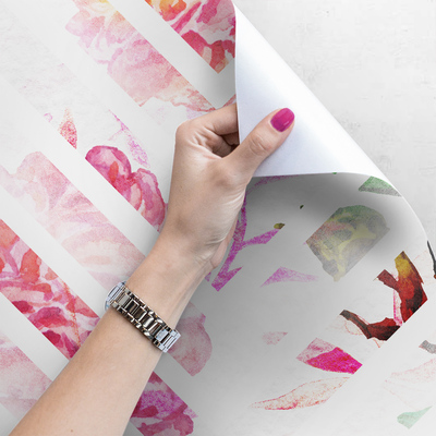 Fotobehang Bloemen Chevron