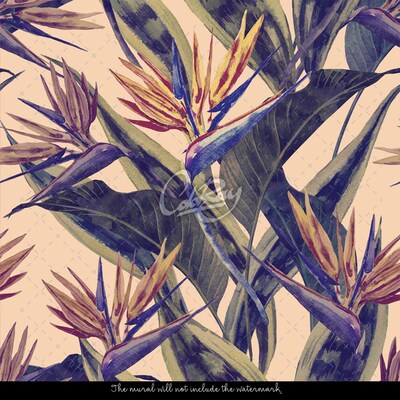 Fotobehang Paradijs Strelitzia