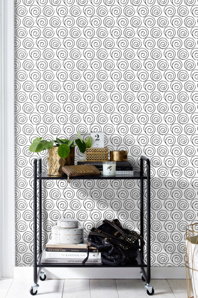 Fotobehang Werveling op de muur