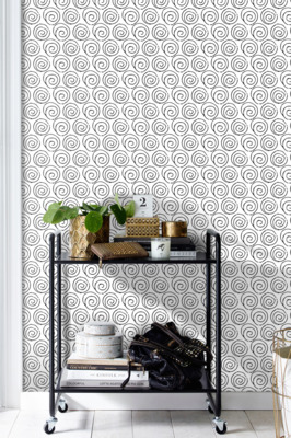 Fotobehang Werveling op de muur