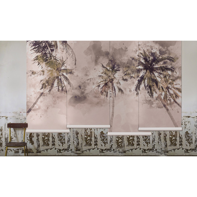 Fotobehang Hoge palmbomen