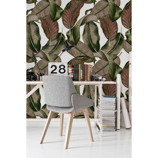 Fotobehang Tropische bladeren in herfstkleuren