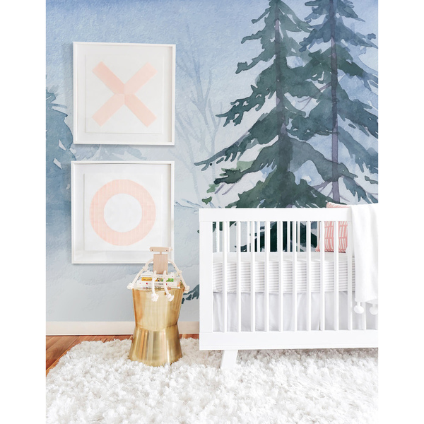 Fotobehang In de diepten van het winterbos