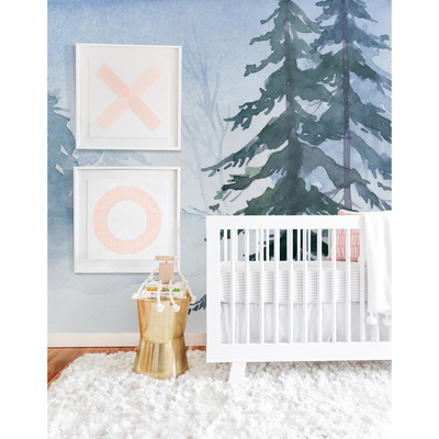 Fotobehang In de diepten van het winterbos