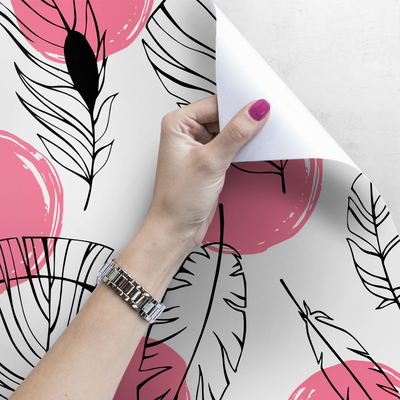 Fotobehang Roze stippenveren