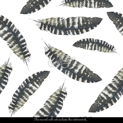 Fotobehang Boho-stijl veren