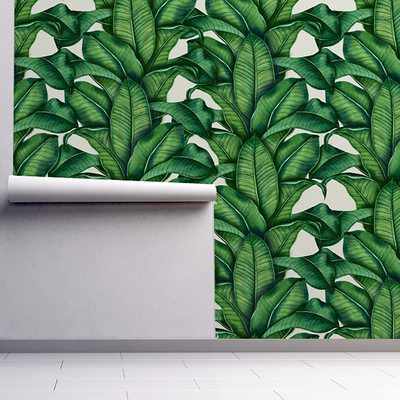 Fotobehang Klimmen in tropische bladeren