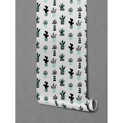 Fotobehang Potten vol planten