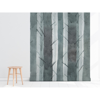 Fotobehang Op het bospad