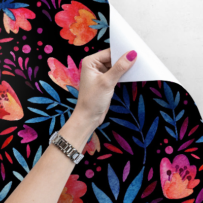 Fotobehang Kleurrijke dorpsbloemen