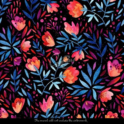 Fotobehang Kleurrijke dorpsbloemen