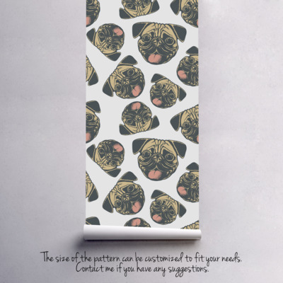 Fotobehang Mijn vriend de Mopshond