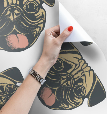 Fotobehang Mijn vriend de Mopshond