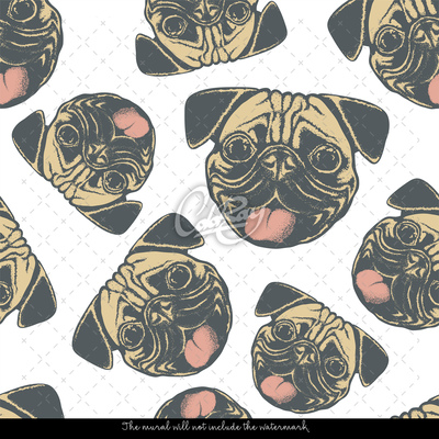 Fotobehang Mijn vriend de Mopshond