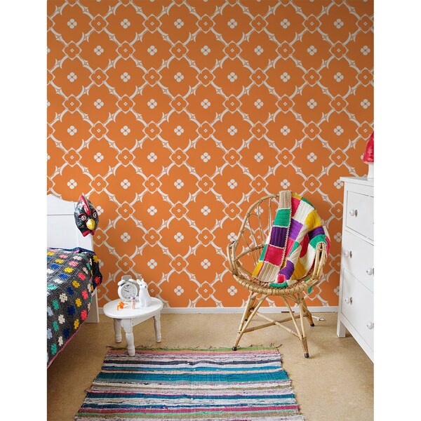 Fotobehang Oranje Marokkaanse patronen
