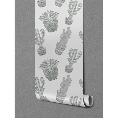 Fotobehang Mexicaanse geschilderde cactussen