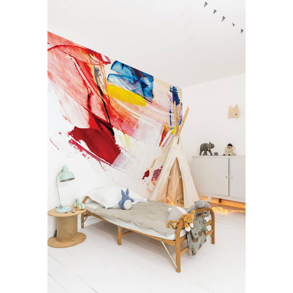 Fotobehang Warme aquarelkleuren