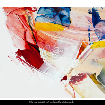 Fotobehang Warme aquarelkleuren