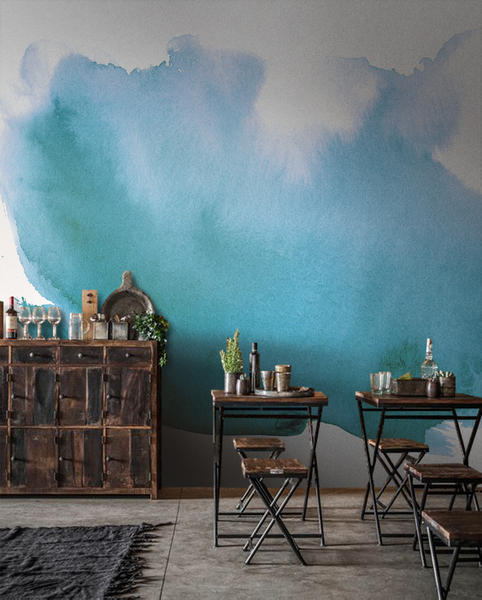 Fotobehang Azuurblauwe plas