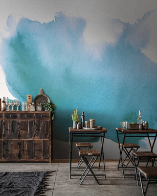 Fotobehang Azuurblauwe plas