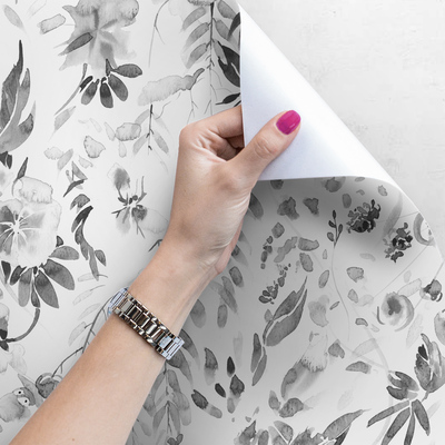 Fotobehang Handgeschilderde bloemen