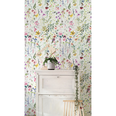 Fotobehang Rustend op een zomerweide