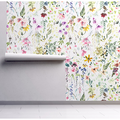 Fotobehang Rustend op een zomerweide