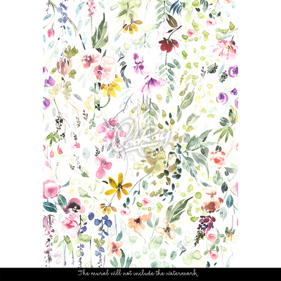 Fotobehang Rustend op een zomerweide