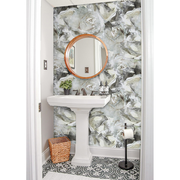 Fotobehang Abstractie op het thema witte rozen