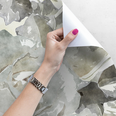 Fotobehang Abstractie op het thema witte rozen