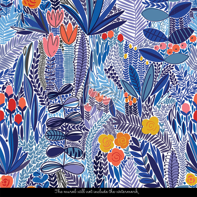 Fotobehang Reuzenwilde bloemen