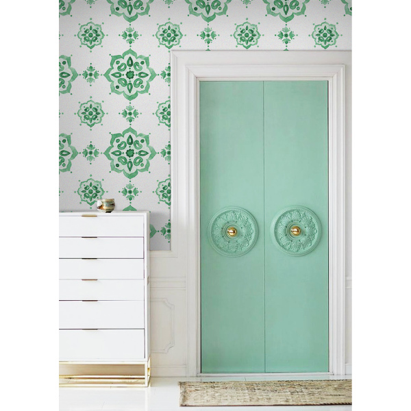 Fotobehang Groene Oosterse Patronen