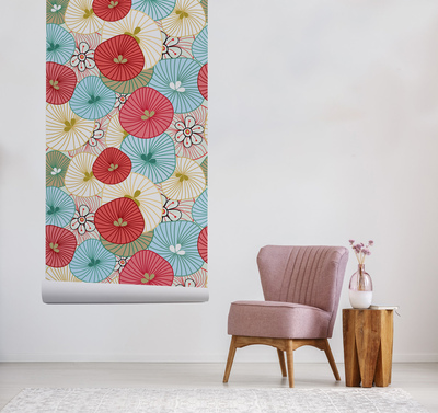 Fotobehang Kleurrijke paraplu's