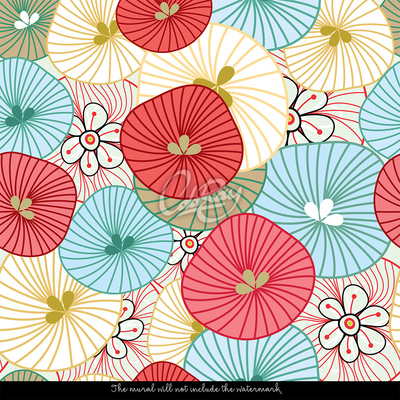 Fotobehang Kleurrijke paraplu's